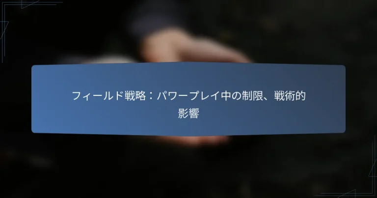 フィールド戦略：パワープレイ中の制限、戦術的影響