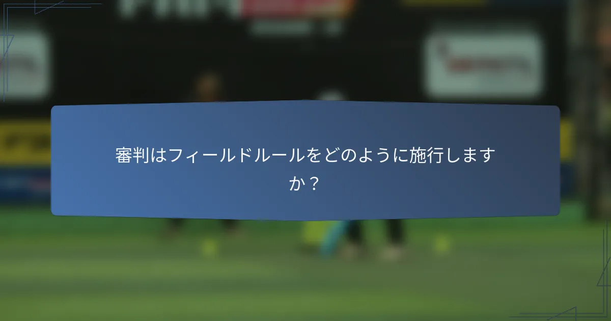 審判はフィールドルールをどのように施行しますか？